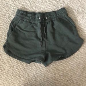 Army green soft shorts
